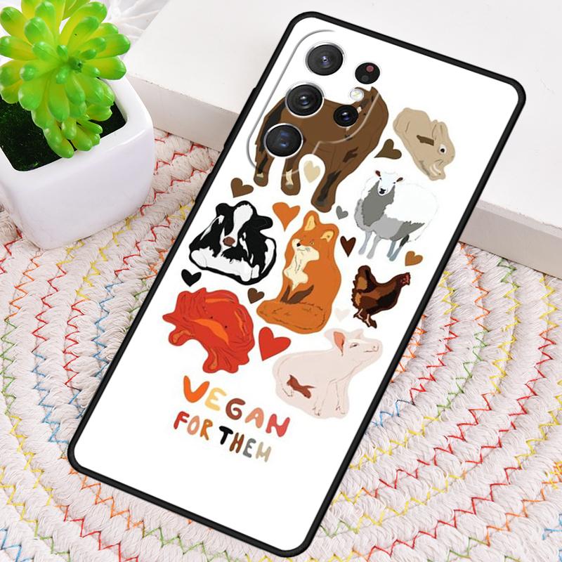Vegan Friends Not Food TPU Phone Case For Samsung Galaxy note 10 pro S26 S25 S24 S23 S22 Ultra Plus S21 FE S20 Shockproof Cover