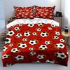 Soccer Themed Three-Piece Set Soft Comfortable Duvet Cover Bedding Set Included 1*Duvet Cover & 2*Pillowcases, Gift