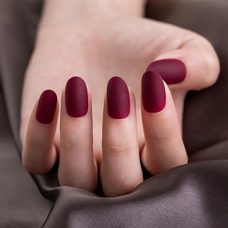 Matte, gefrostete Nagelaufkleber - 24-teiliges Set tragbarer künstlicher Nägel