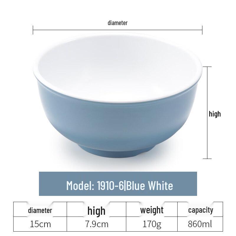 Yipan Nordic Melamine Deep Bowls - Set of 5
