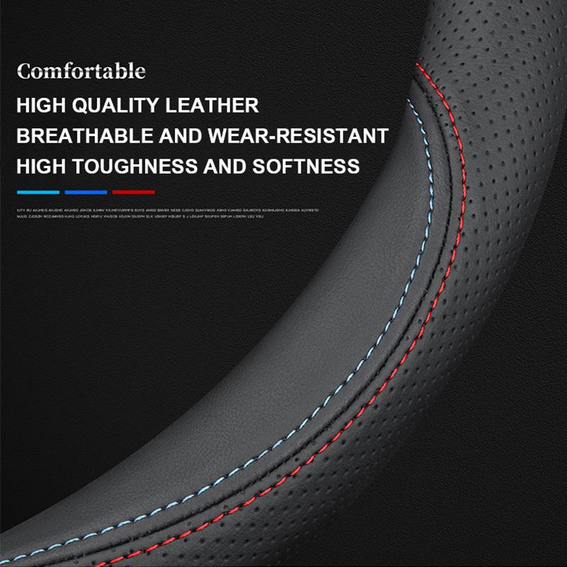 Car Leather Steering Wheel Cover For Citroen C2 C3 C3-XR C4 C5 C6 C4X C5X C4L Xsara Berlingo Picasso Aircross Sega Elysee Jumpy