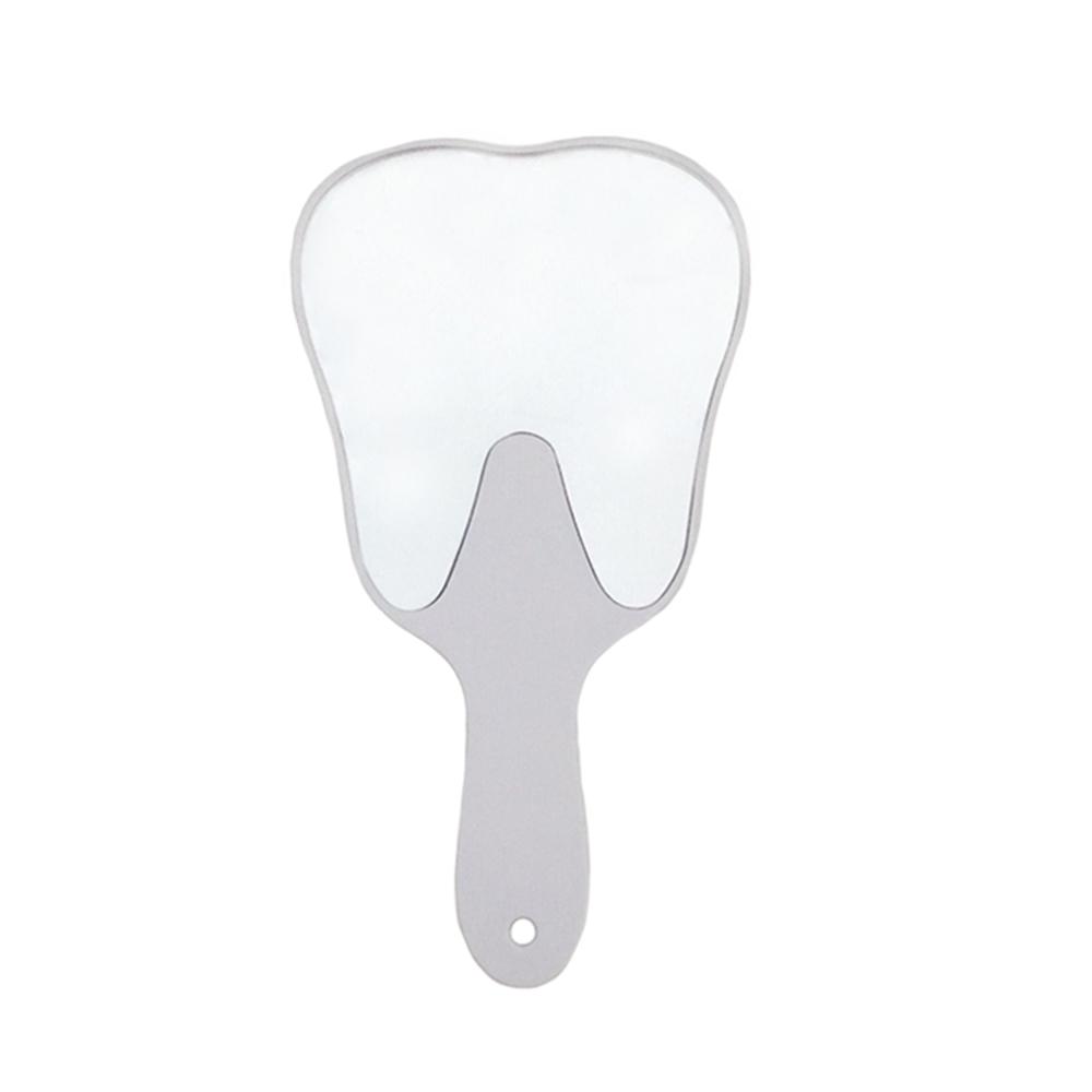 1 Stück Dental-Handspiegel Kunststoff Zahnförmig Mehrfarbig Unzerbrechlich Munduntersuchung Inspektions-Make-up-Spiegel Mundpflege
