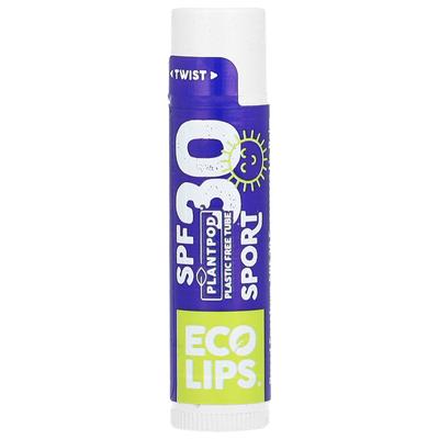 Eco Lips, Sports, Balzám na rty s UV ochranou, SPF 30, 4,25 g (0,15 unce)