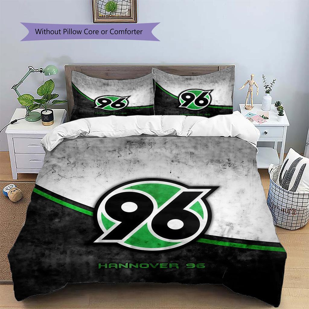 Hannover 96 Pattern Bedding,Quilt Set Quilt Cover Pillowcase Home Birthday Gift(1 * duvet cover + 2 * pillowcase, without core)