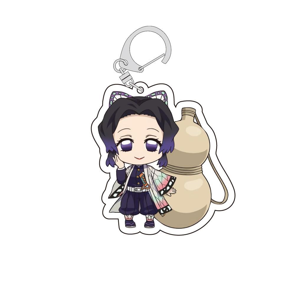 Demon Slayer Kimetsu Yaiba Tanjiro Nezuko Tokito Muichiro Acrylic Double Sided Keychain Transparent Anime Pendant Cosplay No Carry Mini Lightweight