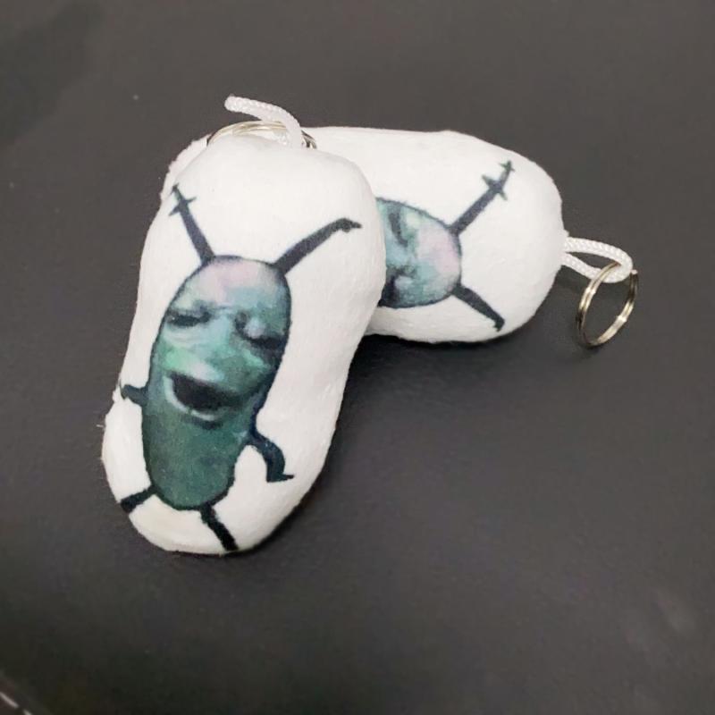 Cursed Plankton Meme Plush Squeak Pendant Bag Keychain Funny Bag Charm Voice Pendant Doll Model Ornament Gifts Toys