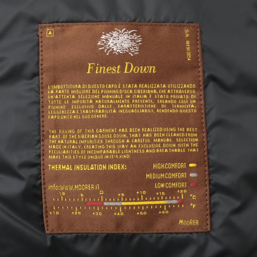 MOORER Excellent Condition ONIRO-STP Technical Fabric ACQUA PROOF Bhutan Quilted Goose Down Hoodie Jacket 48 blackUsed