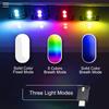 2-pack Mini USB Type C LED RGB Light Brightness Adjustable 8 Color Changeable Atmosphere Smart Type-C Night Lampfor Car Laptop Keyboard