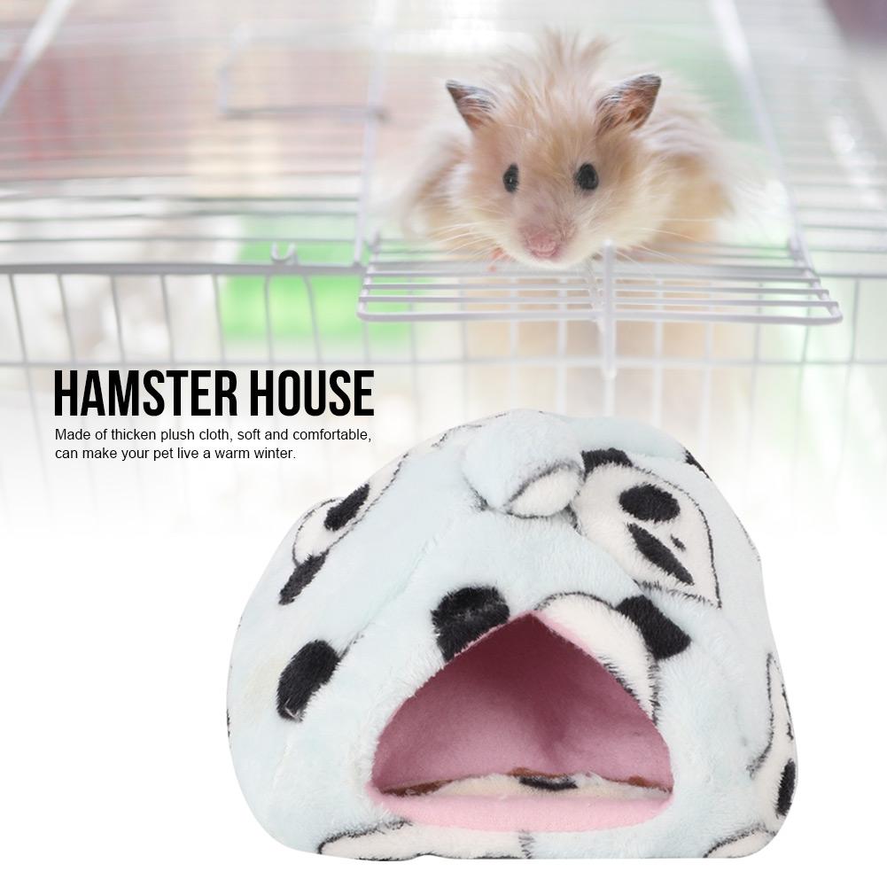Panda Sky Blue Winter Thicken Plush Cloth Pet Nest Hamster House Hedgehog Bed for Guinea Pig Flying