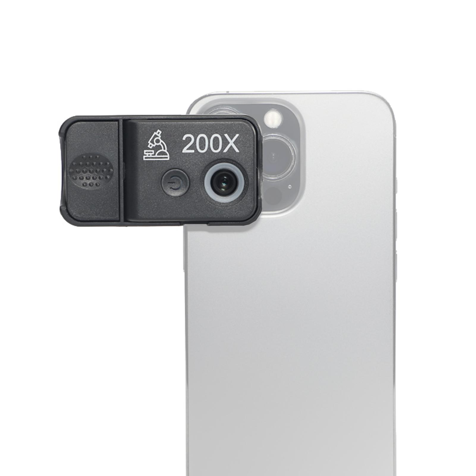 200x Мобильный Микроскоп Микроскоп для Мобильного Телефона Микроскоп со Светодиодной Подсветкой Фильтр CPL для