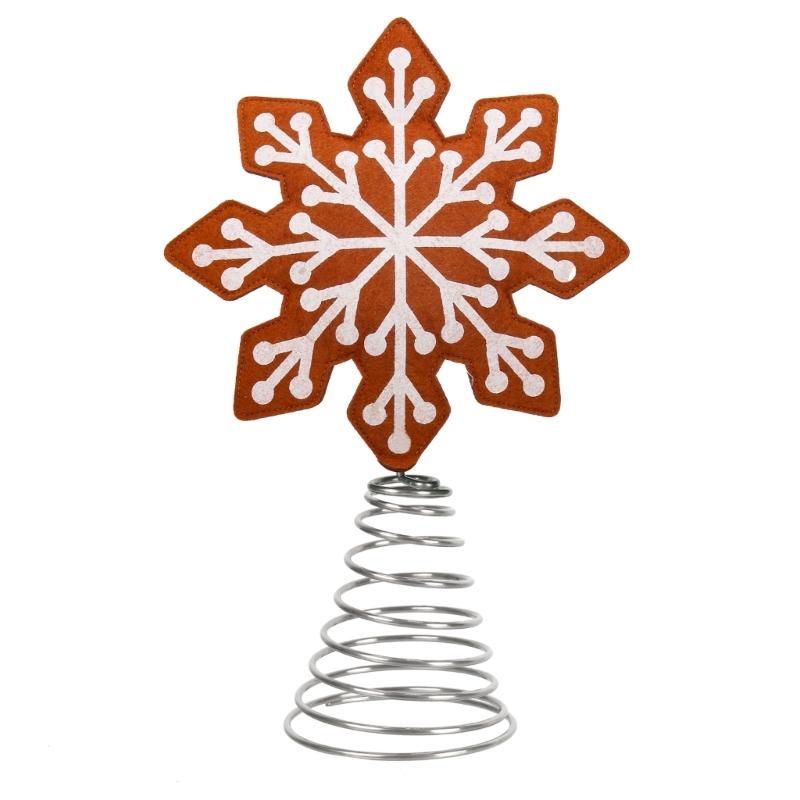 

Handmade Felt Snowflake/Star Christmas Tree Toppers Holiday Home Decoration Perfect For Festival Styling