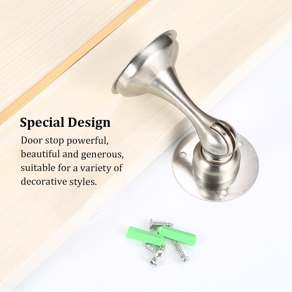 Door Stopper Steel Wind-Proof Anti-rust Doorstop Water-proof Stronger Indoor Furniture Hardware Bathroom Toilet Bedroom
