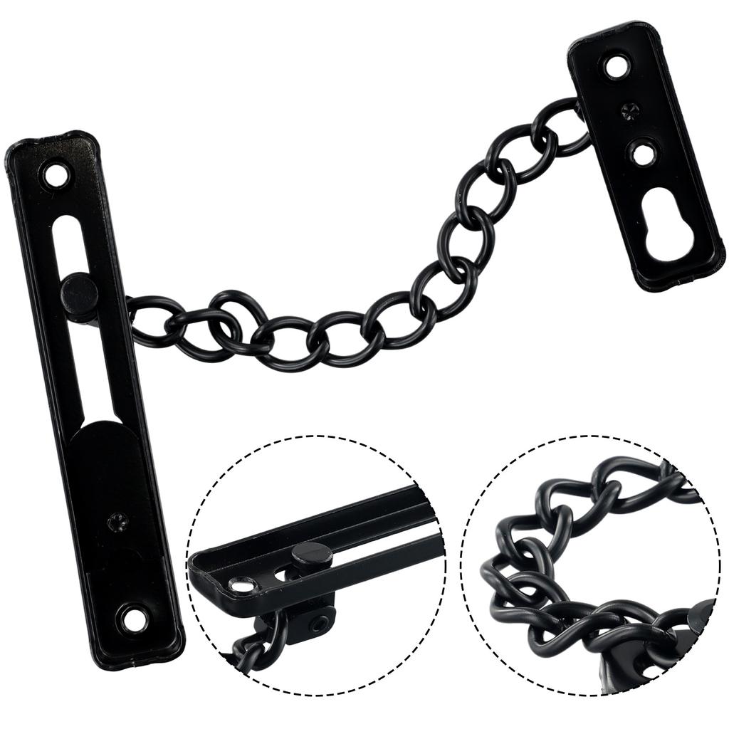Stainless Steel Door Chain Lock Anti-theft Door Chain Latch Buckle Bolt Security Door Sliding Chain Lock Guard Accessories