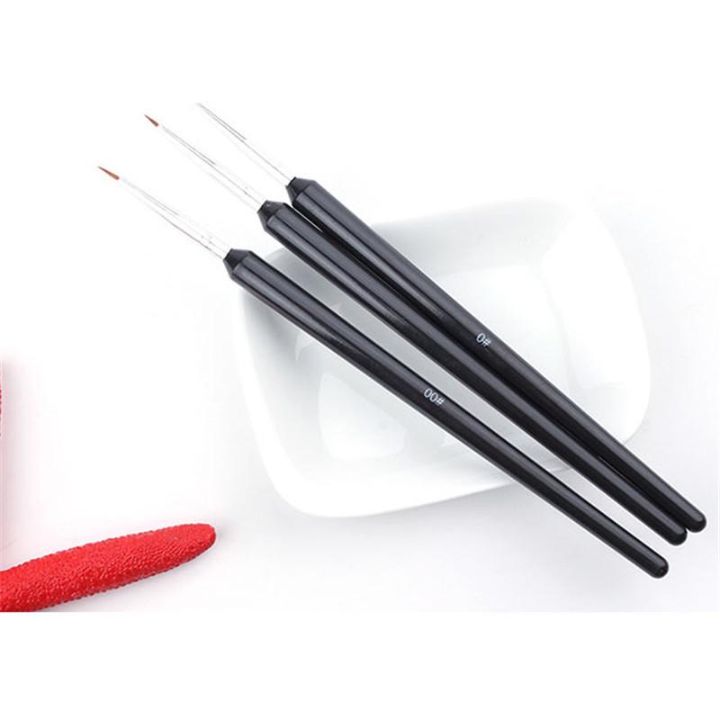 3 ks Ultra jemný detailní liner Akvarelový štětec na malování nehtů DIY Kreslení Obkreslování Manikúrní a umělecké nástroje