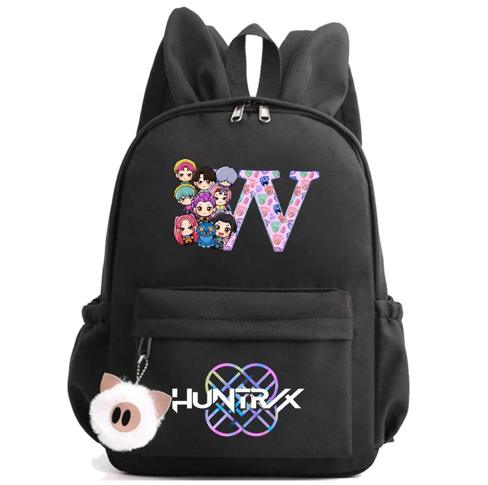 Anime 26 Englische Buchstaben K-Pop Bedruckter Rucksack Student Teenager Student Schultasche für Junge Mädchen Schultasche Kindergeschenk Damen Große Kapazität Reisetasche