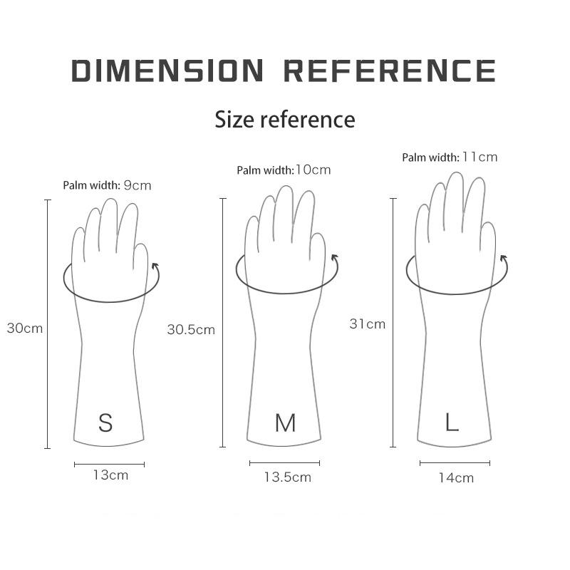 Housework Cleaning Gloves Laundry Waterproof Plastic Leather Household Cleaning Non-Slip Durable Kitchen Dishes And Dishes