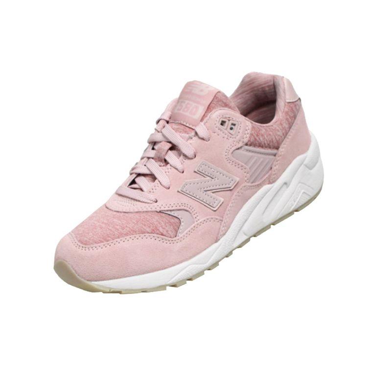 New Balance NB 580 Retro Leather Fabric Synthetic Leather Cushioning Low Top Casual Running Shoes Women sneaker Pink White WRT580HP