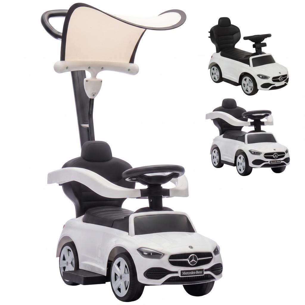 3 In 1 Licensed Mercedes-Benz Ride On Push Car 12-36 Months White