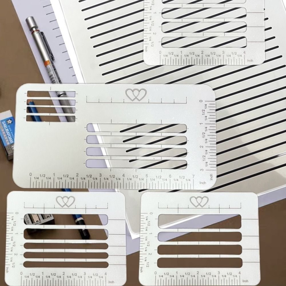 4/6Pcs Multi-use Guide Envelope Template DIY Clear Calligraphy Stencil Letter Card Templates  Office