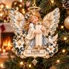 Kerstfeest Bedankjes Engel Geld Ornament, 2D Acryl Boom Feestelijke Heldere Decor Decoratie, Hangend Hanger voor Vakantie Decoratieve Seizoensgebonden Accenten