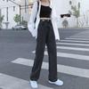Women's High Waist Light Blue Denim Jeans - Loose, Straight, Floor-Length, Retro Wide Leg Pants for Spring & Autumn 2025.