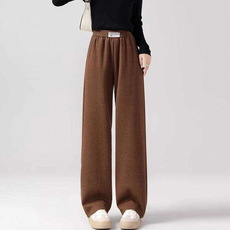 Izzue Women's Lamb Wool Blend Wide-Leg Trousers