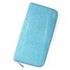 [Revetta] Stingray Leather Long Wallet, Round Zipper, 9 Colors Available, Stingray, Galuchat, Sky Blue, Light Blue, Genuine Leather, Large Capacity [1