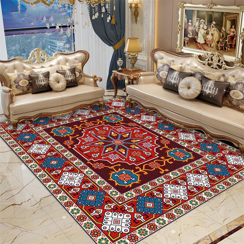 Artistic Retro Carpet for Home Bedroom Living Room Sofa Coffee Table Mat