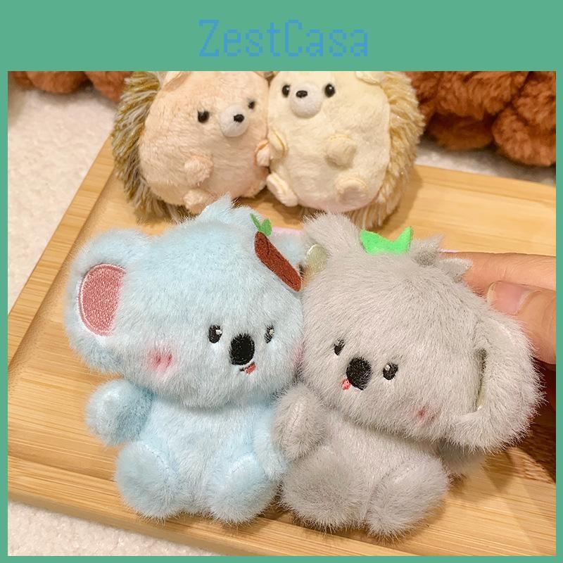 Dog Plush Soft Keychain Animal Keyring Magnetic Backpack Pendant Pair Keys Gift