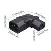 Rechtwinkliger IEC320 C14 zu C13 Steckdosenadapter, 3-Pin Stecker auf Buchse, PVC-KonstruktionS