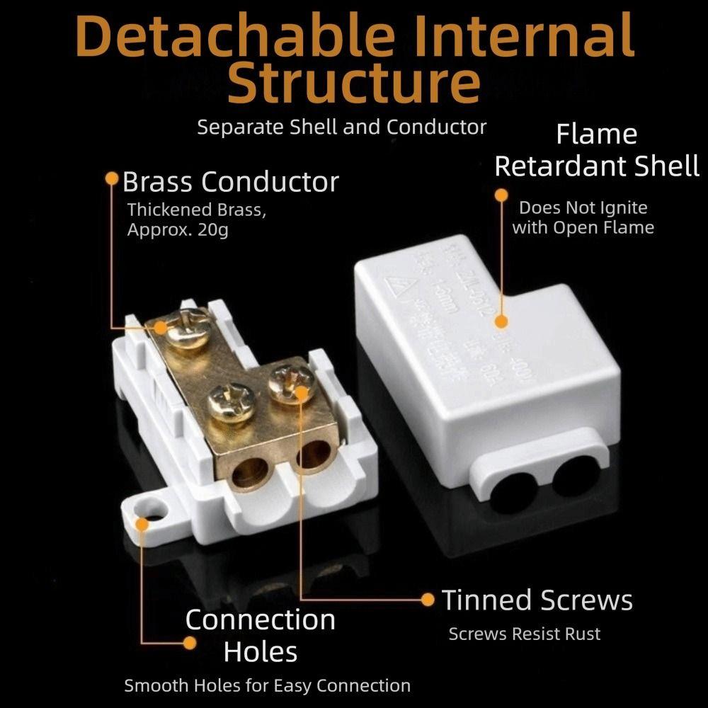 New Spliceable High Power Splitter Conductor Brass 1-6mm² Wire Connector Wiring Connector Electrical