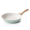 SENSARTE Frying Stove Marble Mint Green Pan, 28cm, IH/Gas Compatible, Coating, Non-stick, PFOA-Free, Lightweight,