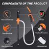 Battery Transfer Pump Portable Electric Siphon Pump For Gas Fuel Diesel Water 2.2 GPM With Extra Long Hose Flow Control Nozzle Quick Start Stop