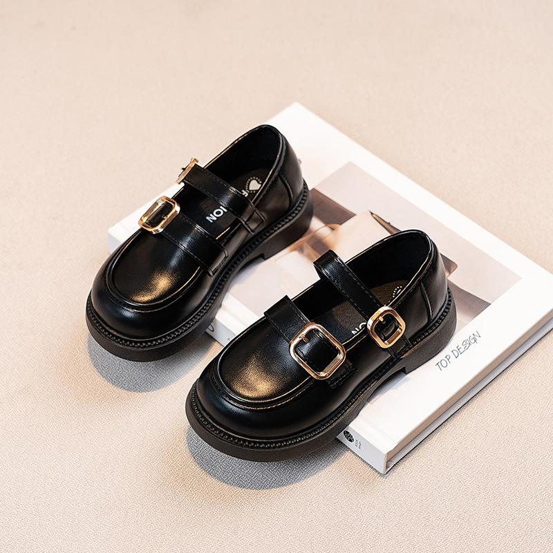Spring and Autumn New Style Girls' Breathable Soft Sole Lightweight Leather Shoes