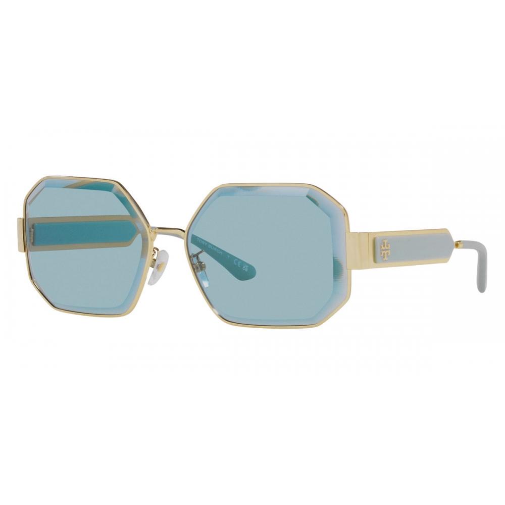 

Женские модные блестящие золотистые солнцезащитные очки Tory Burch TY6094-334780 60 мм