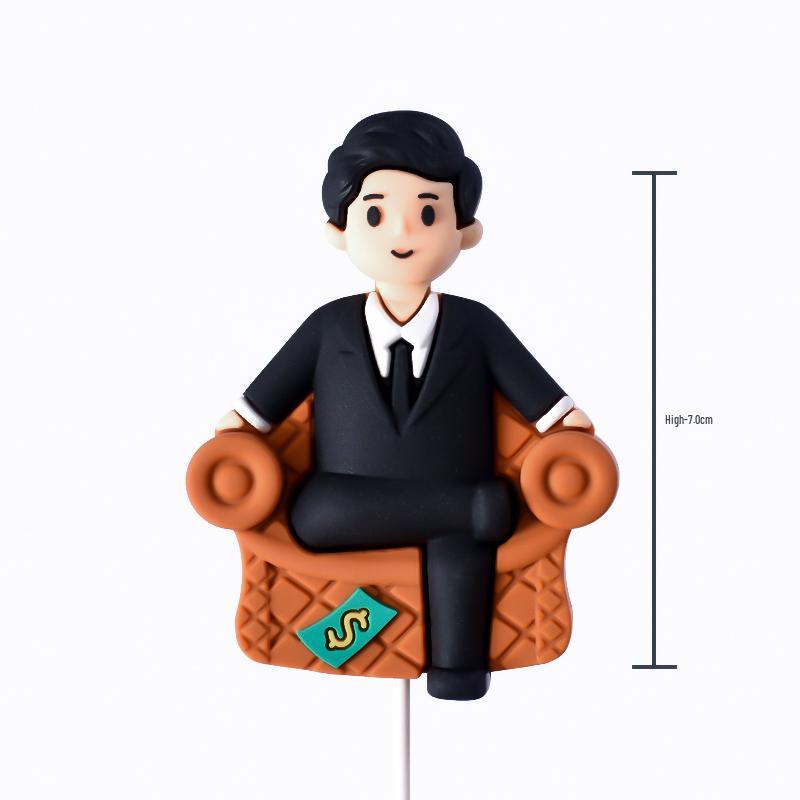 Godlike Dad Birthday Cake Decor: Mini Liquor Bottle Figurine and Plastic Drink Companion Accessories