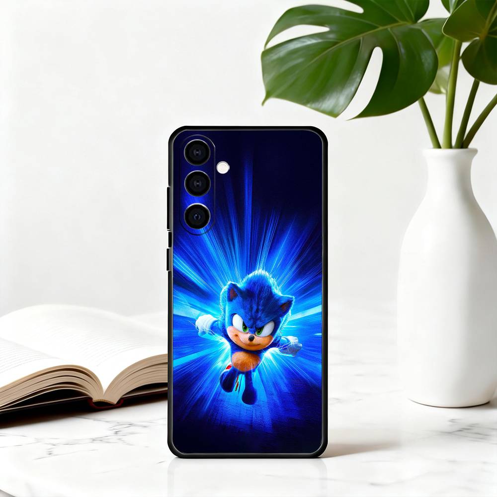 CUTE The H-Hedgehogs S-Sonic-HS Phone Case Black Silicone Soft For Samsung Galaxy A73,A72,A71,A70,A53,A52,A51