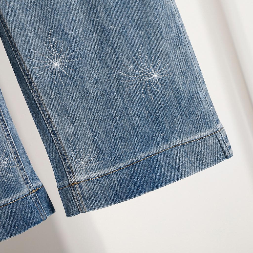 DIMANAF 2026 Spring Summer Women Plus Size Loose Jeans New Fashion Lady Denim Long Pants Oversized Bottoms