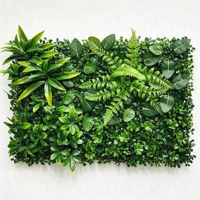 1Pc Artificial Green Plant Wall Panels Simulation Plant Background Wall Decoration 3D Bionic Plant Outdoor Lawn, Fake Grass