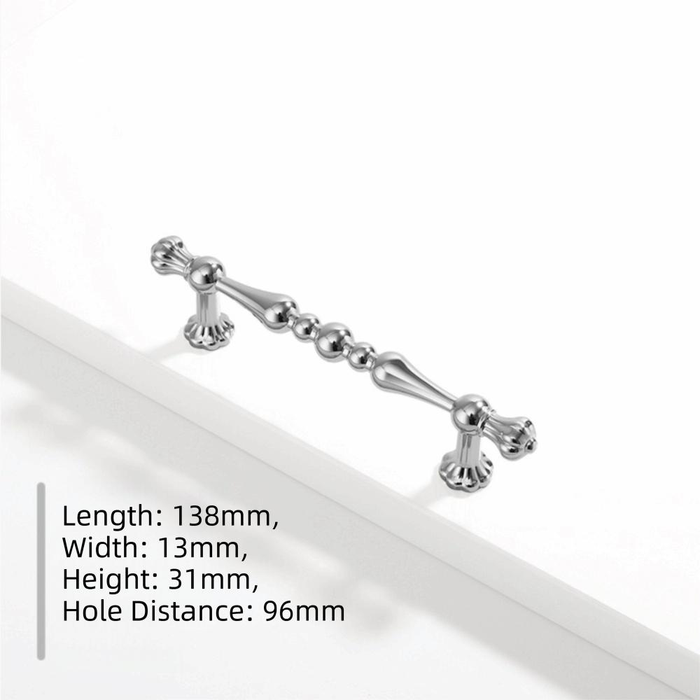 Zinc Alloy Cabinet Door Handle Light Luxurious French Style Wardrobe Door Handle High-end Solid Antique Kitchen Cupboard Pull