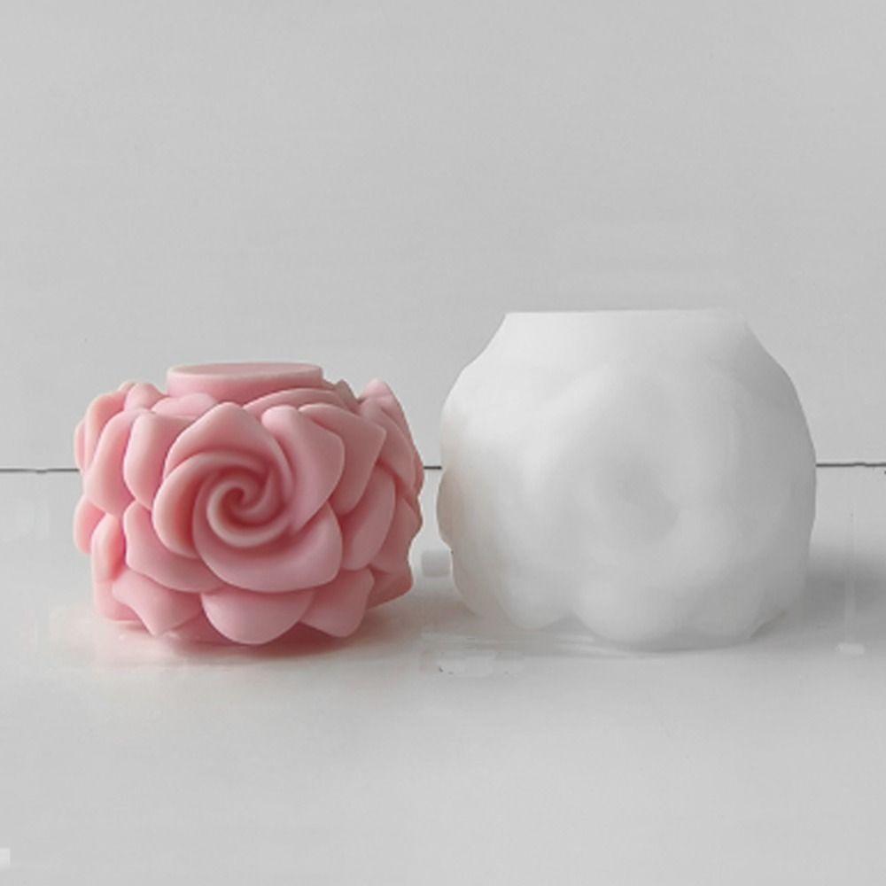 

Flower Shaped Soap Mould 3D Silicone Mold Epoxy Resin Rose Candle Mold Home Decor