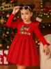 Cartoon Print Baby Dress