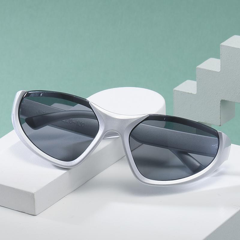 Steampunk Y2K Sunglasses Women Men Brand Design Sports Punk Sun Glasses Summer Unisex Blue Mirror Shades UV400