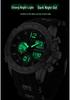Sanda Men's Multifunctional Waterproof Sport Watch with Dual Time Display