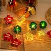 Hot selling electroplated Christmas lighting festival atmosphere flashing ball colored lights outdoor decoration led star snowflake light string