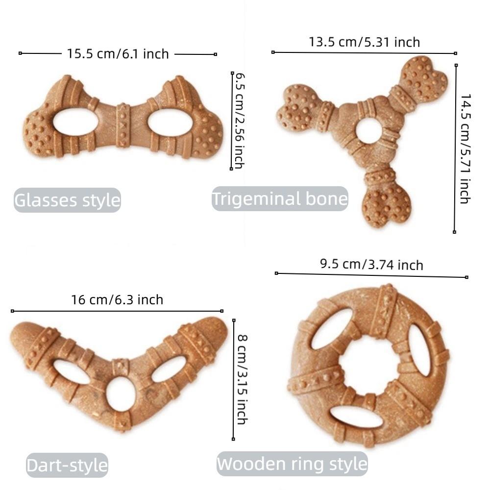 Bone-Like Shape Dog Teething Toy Natural Non-Toxic Imitation Bone Dog Toy Small Dogs
