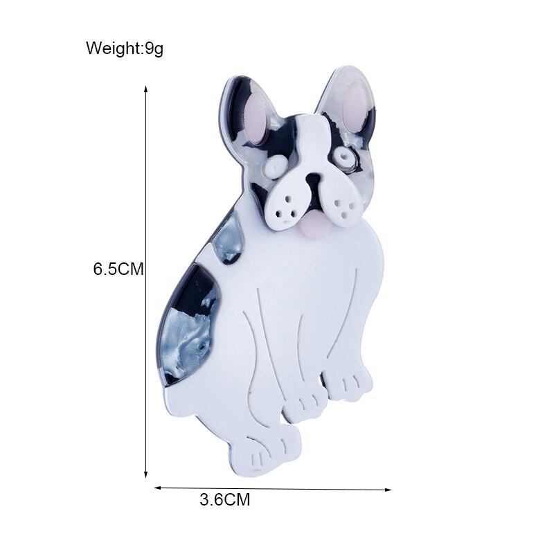 Blucome Cute Style Women's Brooch Acrylic Material Lovely Dog Shape Brooches Women High Quality Girls Jewelry On Bags Clothes