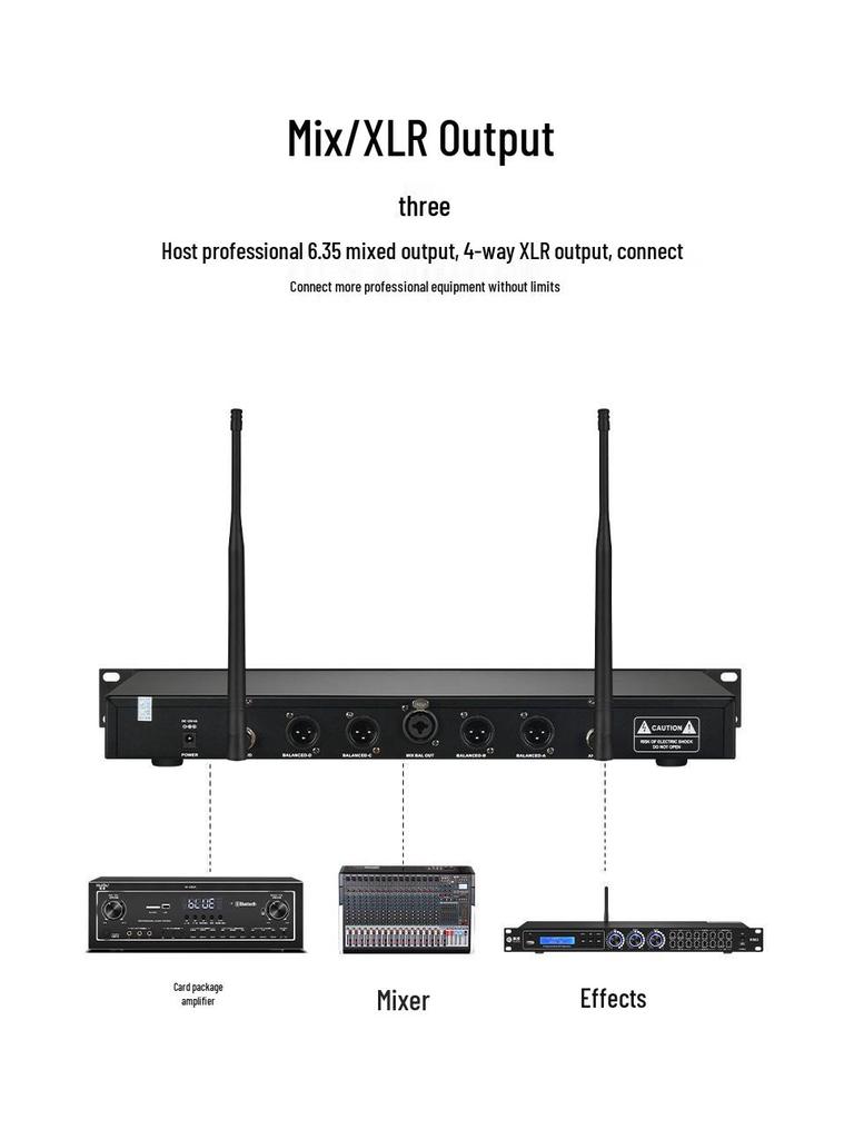 HuiDu U-9008 Pro Wireless FM Microphone for Meetings & Performances: Gooseneck Square Tube Design, Perfect for KTV