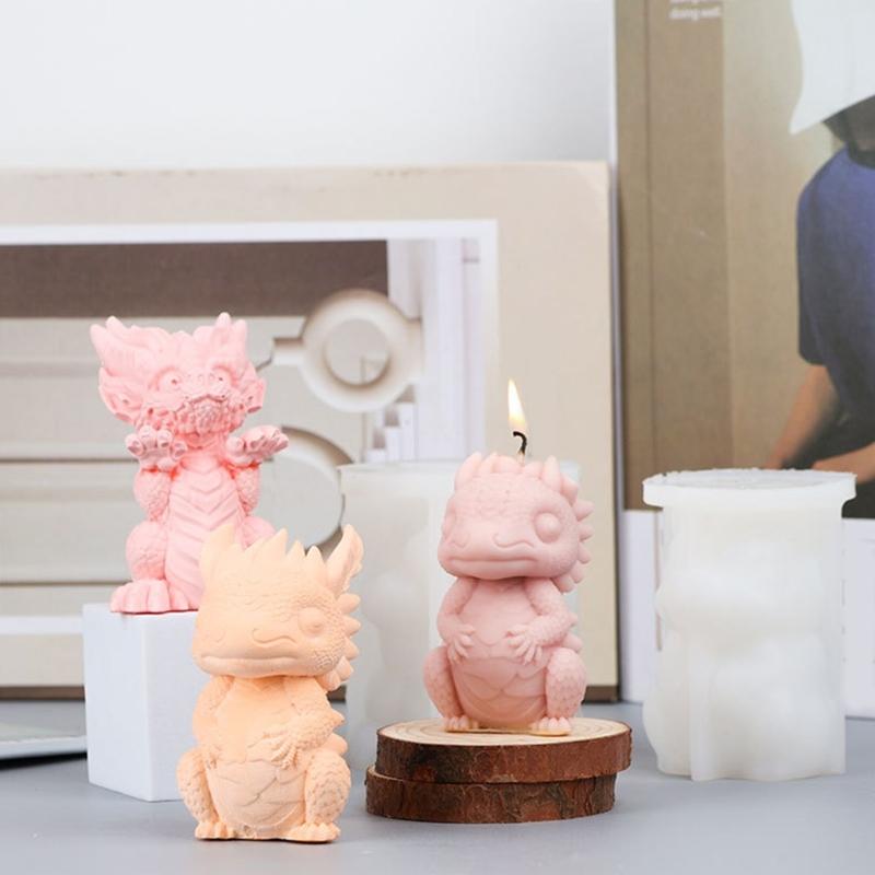 Flexible Silicone Mold Handmade Scented Candle Mould Dragon Shape Aromatherapys Jewelry Mold Home Decoration Mold