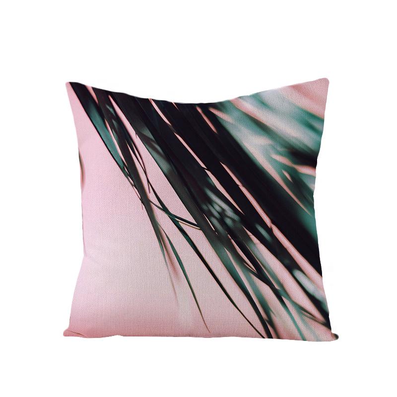 

Home New Chinese Style Pillow Home Light Color Plant Leaves Polyester Pillow Cover Sofa Cushion Cover 45 * 45Cm (excluding pillow core)